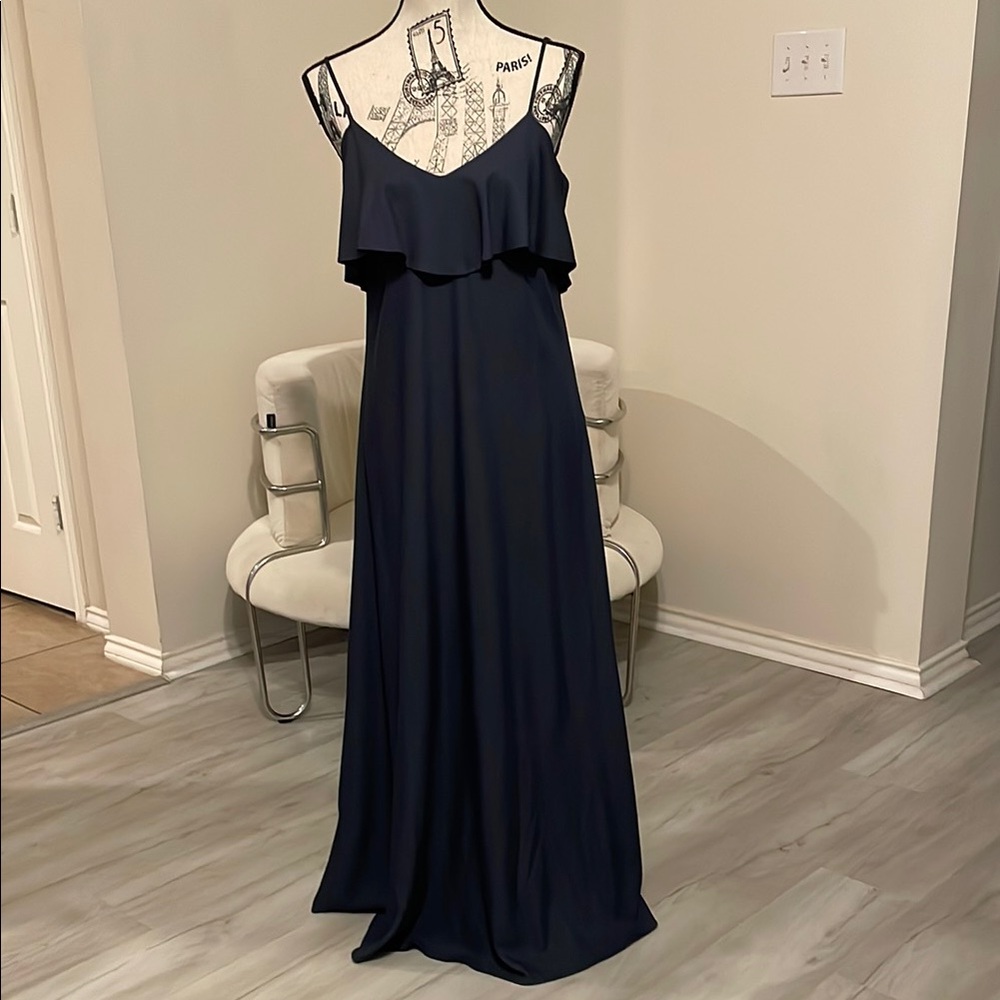 Elegant Navy Blue Maxi Dress